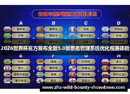 2026世界杯官方发布全新5.0版票务管理系统优化观赛体验